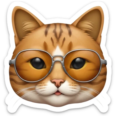 Cat with sunglasses sticker