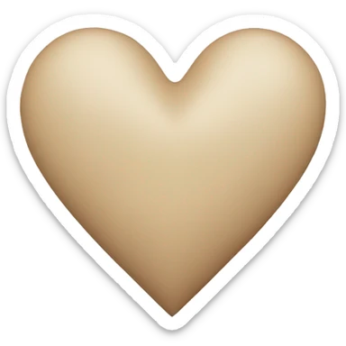 Beige heart sticker