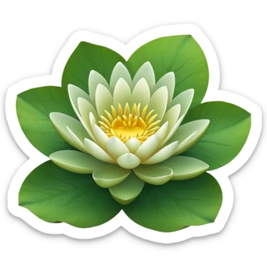 water lily circle leaf sticker