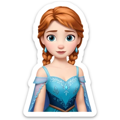 Anna from Frozen Disney character sticker