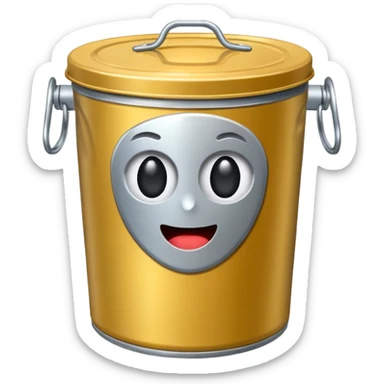 garbage tin tiny sticker