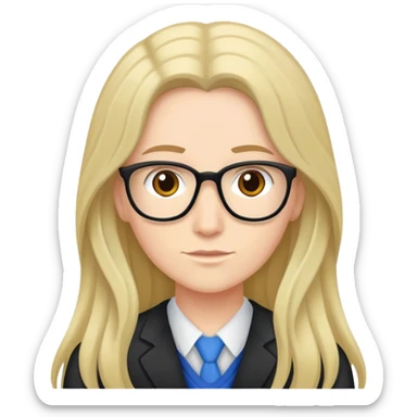 Burnet long haired school Counselor  sticker