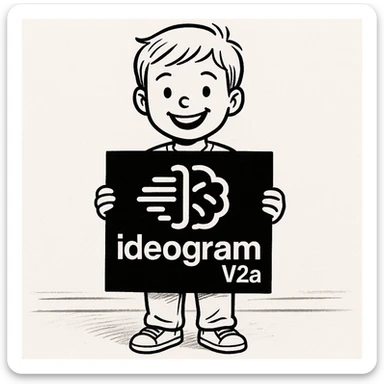 make drawing of a child holding a poster of this image sticker