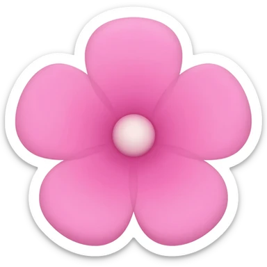 Pink Flower with 5 petals sticker