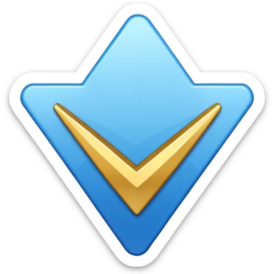 Kenarü tırtıklı mavi tik sticker