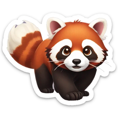 red panda sticker