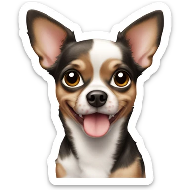 brown and black merle chihuahua  sticker