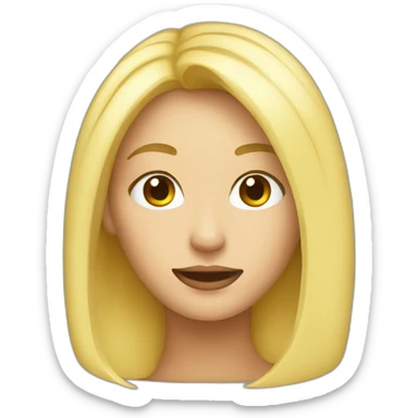 a blond woman face cam sticker