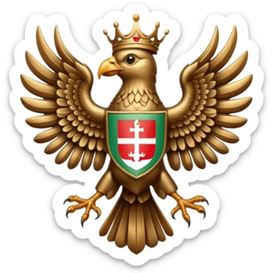 Hungarian turul bird with the cot of arms sticker