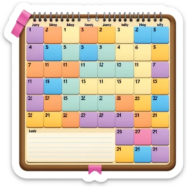 family calendar sticker