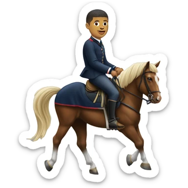 mbappé sur un cheval  sticker