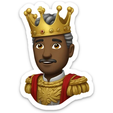 a king from a autocracy sticker