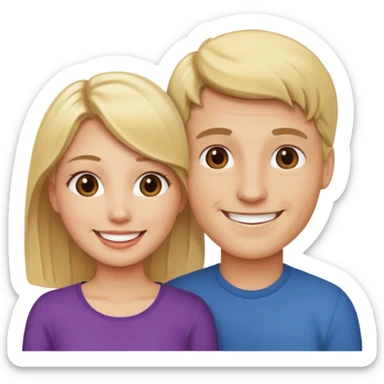 phone wallpaper with blonde couple as wallpaper sticker