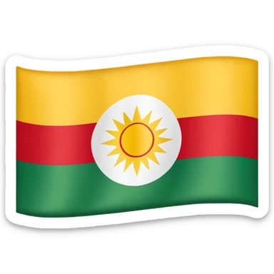 The beautiful flag of Iraqi Kurdistan sticker