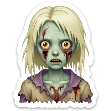 Zumbi girl sticker