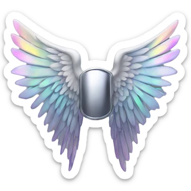 Chrome wings holographique sticker