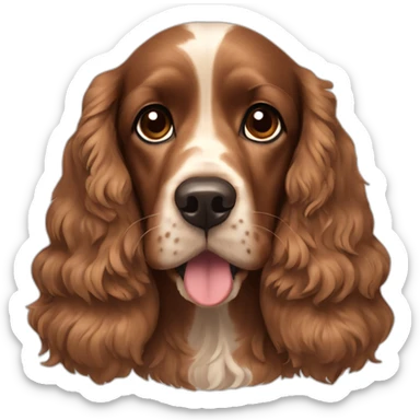 Cocker spaniel brown dog sticker