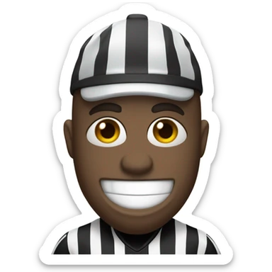 An NFL referee with the face of a donkey sticker