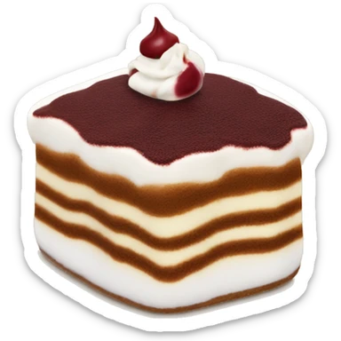 Burgundy colored tiramisu sticker