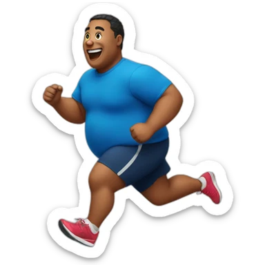Fat running sticker