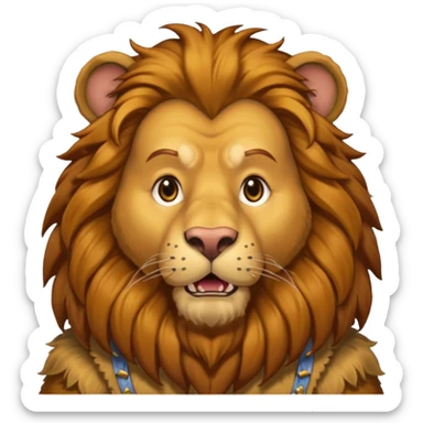 The Cowardly Lion from the Wizard of Oz sticker