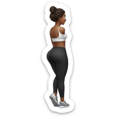 woman with big butt in leggings sticker