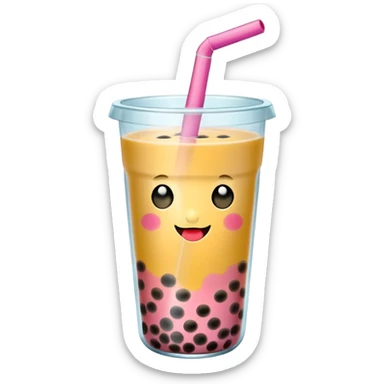 Fruit bubble tea sticker