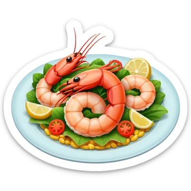 Shrimp dish sticker