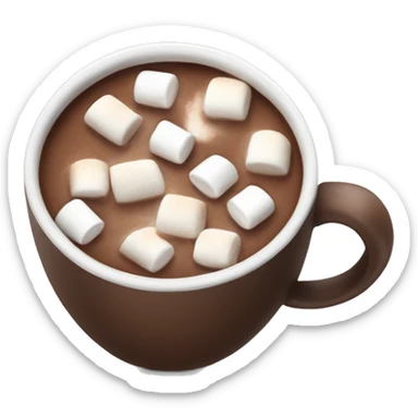 Hot chocolate with marshmallows, not with a face on it  sticker