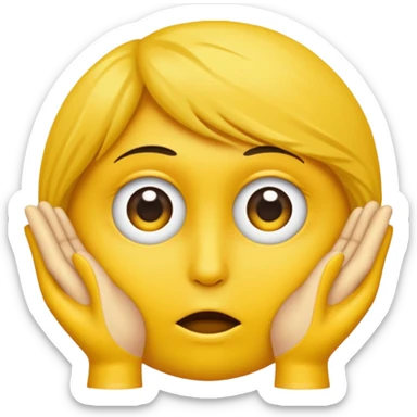 Visage jaune qui se frotte les mains avec un regard vicieux sticker