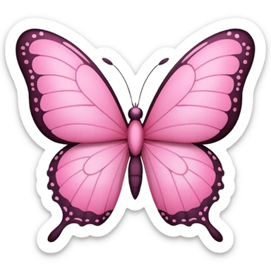 🦋 this emoji in pink in small size in emoji size sticker