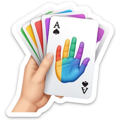 hand opening card packs sticker