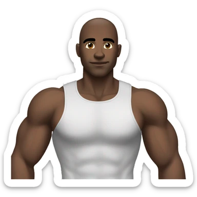 trained male Chest with big arm sticker