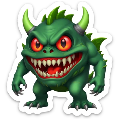 A very big scary monster sticker