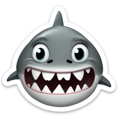 A shark suffering  sticker