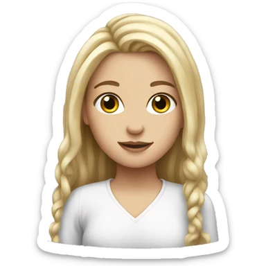 white girl with highlight hair crowfunding sticker