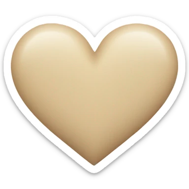 Beige heart  sticker