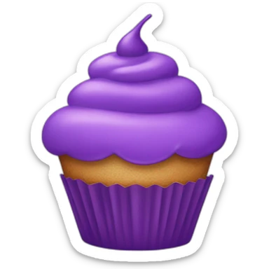 Happy purple cupcake  sticker