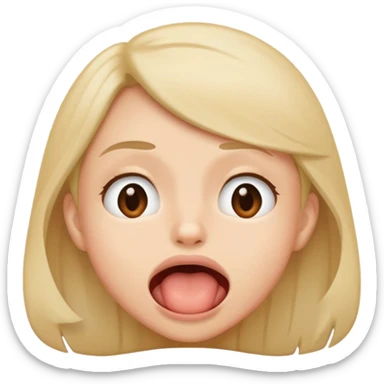 Cara de enamorado mordiendose el labio de abajo a la mitad sticker