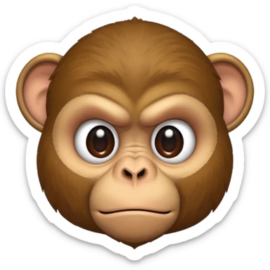 Grumpy monkey sticker