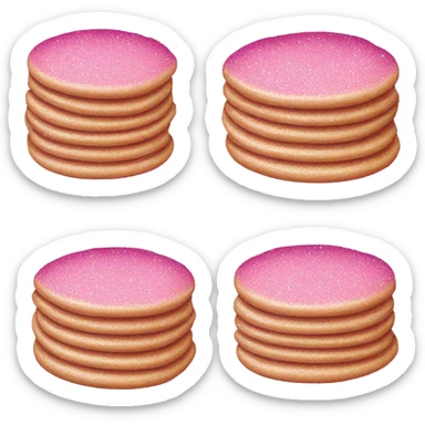 Pancakes that are pink with glitter  sticker