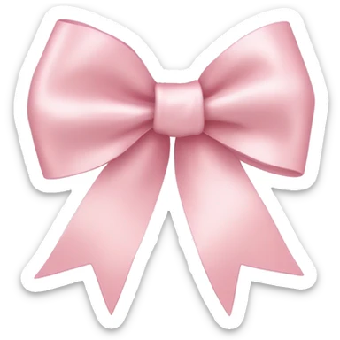 light pink ribbon bow sticker