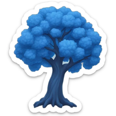 blue tree sticker