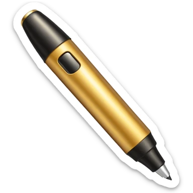 golden permanent marker emoji, with a shiny effect sticker