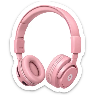 light pink headphones sticker