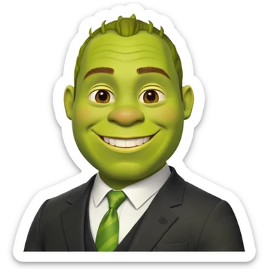 shrek in suit sticker