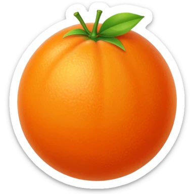 tangerine sphere, juicy orange sticker