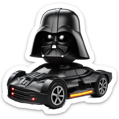 Darth Vader themed sporty Batman rc car  sticker