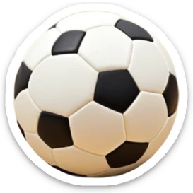 A close-up of a mini-football (futsal) ball placed on a wooden floor of an indoor sports hall, with the goalposts in the background. The scene highlights the smooth texture of the ball and the detailed net of the goal, emphasizing the fast-paced nature of the sport. sticker