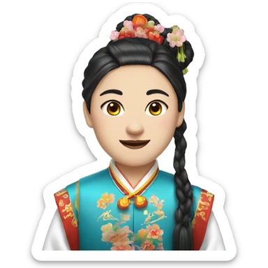 Young teacher with Peking opera sticker